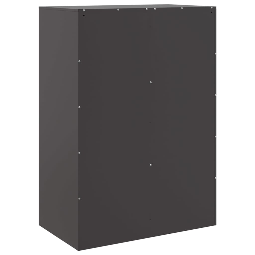 Hoge kast 67x39x95 cm staal zwart is nu te koop bij PeponiXL, paradijselijk wonen!