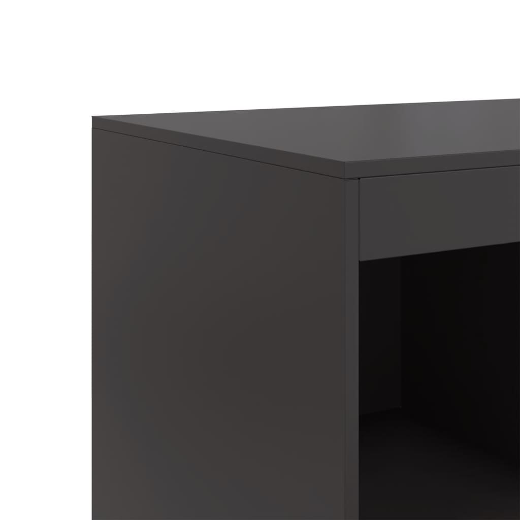 Hoge kast 67x39x95 cm staal zwart is nu te koop bij PeponiXL, paradijselijk wonen!