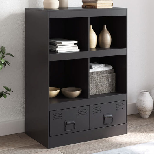 Hoge kast 67x39x95 cm staal zwart is nu te koop bij PeponiXL, paradijselijk wonen!