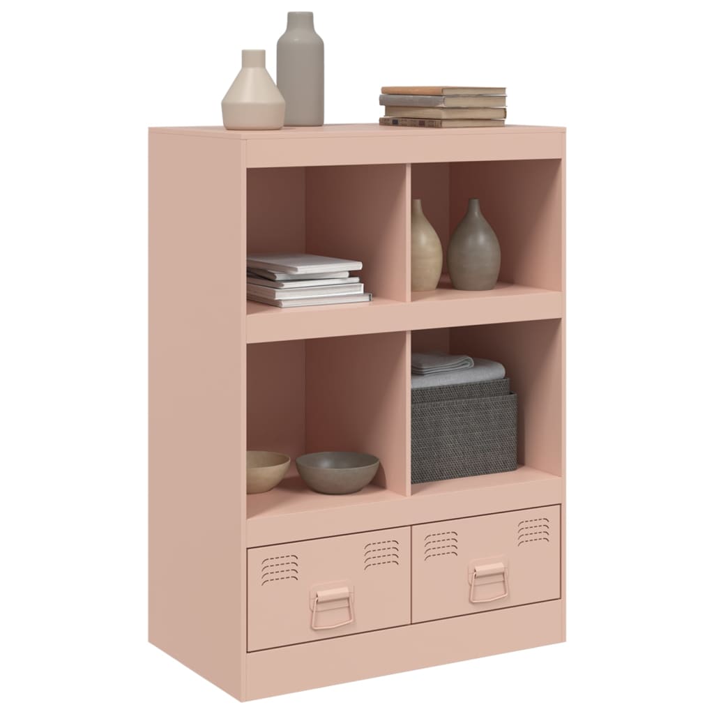 Hoge kast 67x39x95 cm staal roze is nu te koop bij PeponiXL, paradijselijk wonen!