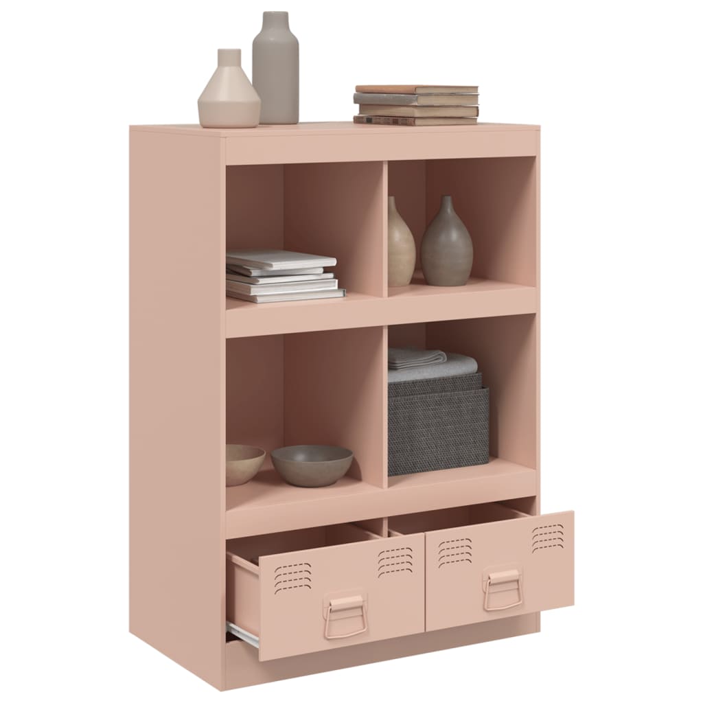 Hoge kast 67x39x95 cm staal roze is nu te koop bij PeponiXL, paradijselijk wonen!