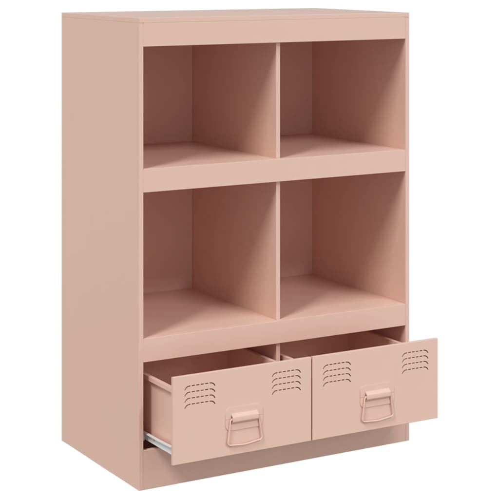 Hoge kast 67x39x95 cm staal roze is nu te koop bij PeponiXL, paradijselijk wonen!