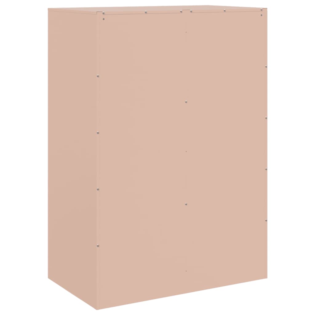 Hoge kast 67x39x95 cm staal roze is nu te koop bij PeponiXL, paradijselijk wonen!
