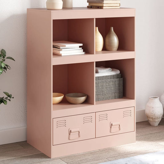 Hoge kast 67x39x95 cm staal roze is nu te koop bij PeponiXL, paradijselijk wonen!