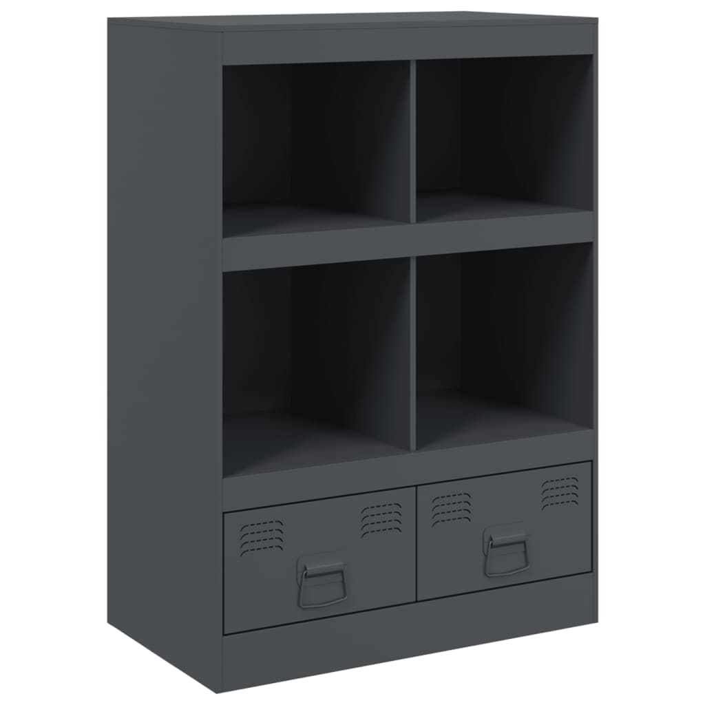 Hoge kast 67x39x95 cm staal antracietkleurig is nu te koop bij PeponiXL, paradijselijk wonen!