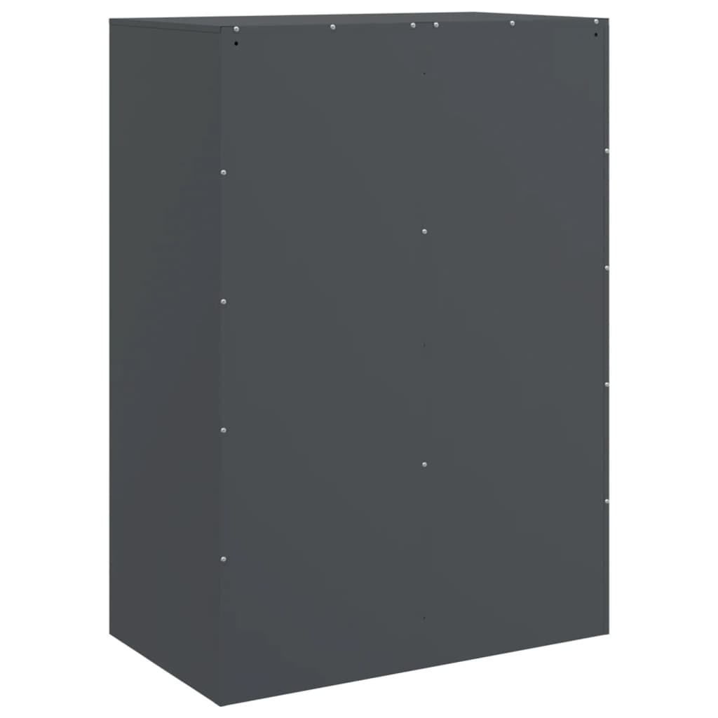 Hoge kast 67x39x95 cm staal antracietkleurig is nu te koop bij PeponiXL, paradijselijk wonen!