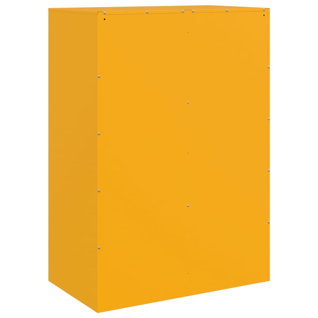 Hoge kast 67x39x95 cm staal mosterdgeel is nu te koop bij PeponiXL, paradijselijk wonen!