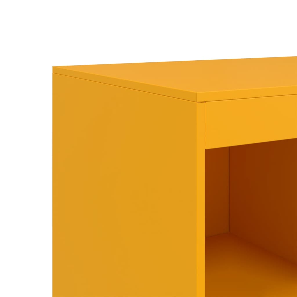 Hoge kast 67x39x95 cm staal mosterdgeel is nu te koop bij PeponiXL, paradijselijk wonen!