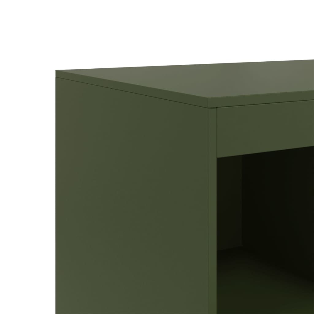 Dressoir 67x39x95 cm staal olijfgroen is nu te koop bij PeponiXL, paradijselijk wonen!