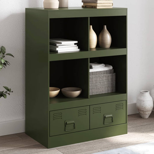 Dressoir 67x39x95 cm staal olijfgroen is nu te koop bij PeponiXL, paradijselijk wonen!