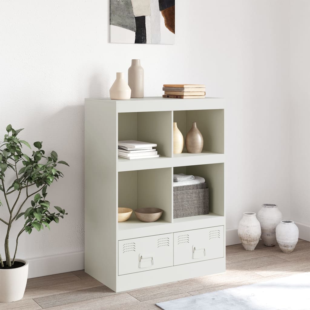 Hoge kast 67x39x95 cm staal wit is nu te koop bij PeponiXL, paradijselijk wonen!