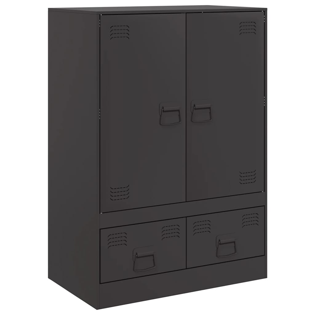 Hoge kast 67x39x95 cm staal zwart is nu te koop bij PeponiXL, paradijselijk wonen!