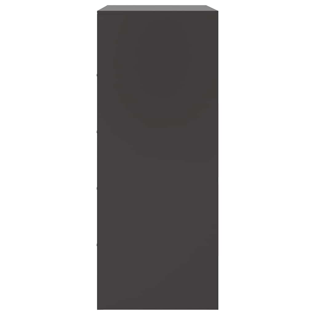 Hoge kast 67x39x95 cm staal zwart is nu te koop bij PeponiXL, paradijselijk wonen!