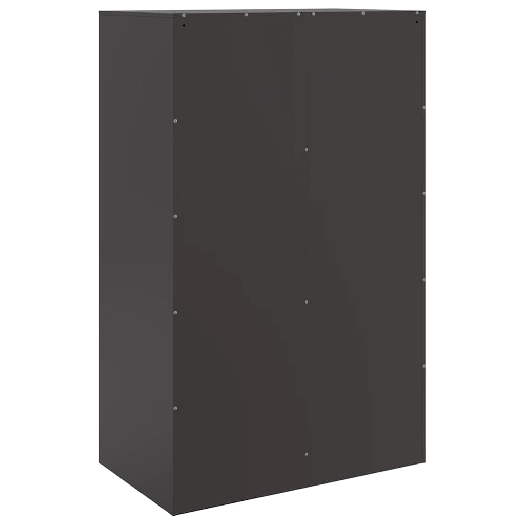 Hoge kast 67x39x95 cm staal zwart is nu te koop bij PeponiXL, paradijselijk wonen!