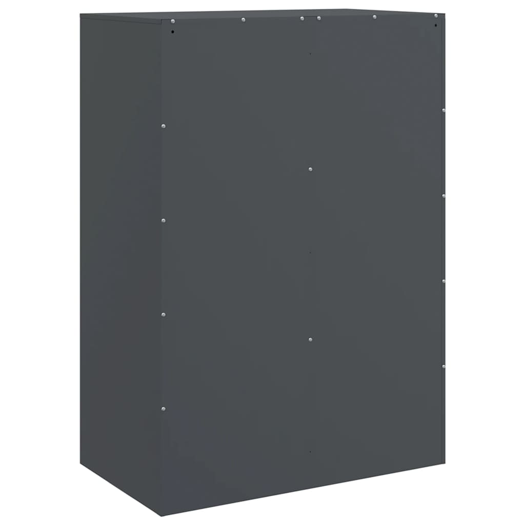 Hoge kast 67x39x95 cm staal antracietkleurig is nu te koop bij PeponiXL, paradijselijk wonen!