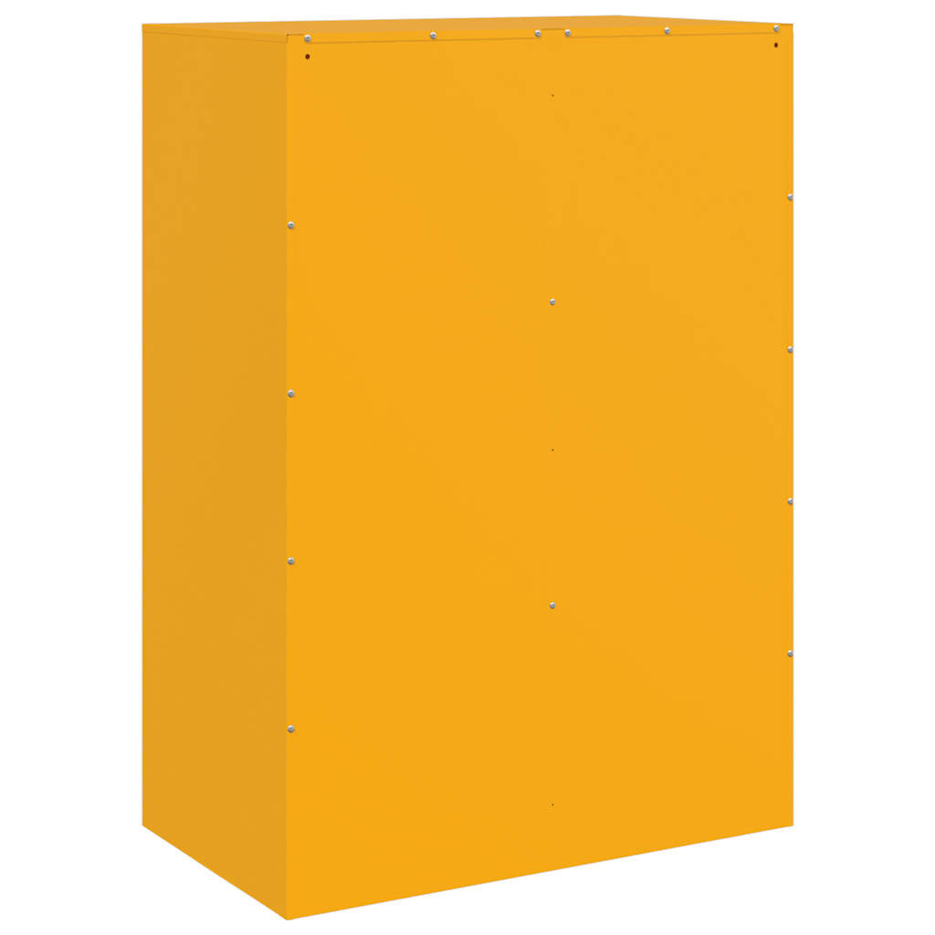 Hoge kast 67x39x95 cm staal mosterdgeel is nu te koop bij PeponiXL, paradijselijk wonen!