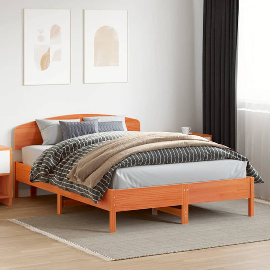 Hoofdbord 160 cm massief grenenhout wasbruin is nu te koop bij PeponiXL, paradijselijk wonen!