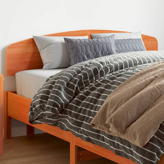Hoofdbord 150 cm massief grenenhout wasbruin is nu te koop bij PeponiXL, paradijselijk wonen!