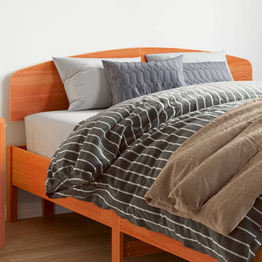 Hoofdbord 140 cm massief grenenhout wasbruin is nu te koop bij PeponiXL, paradijselijk wonen!