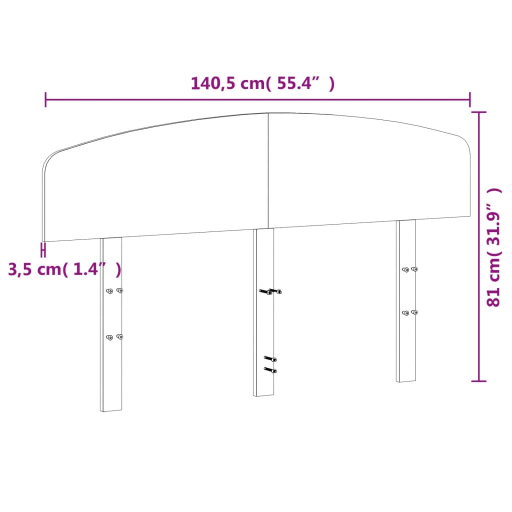Hoofdbord 135 cm massief grenenhout wasbruin is nu te koop bij PeponiXL, paradijselijk wonen!