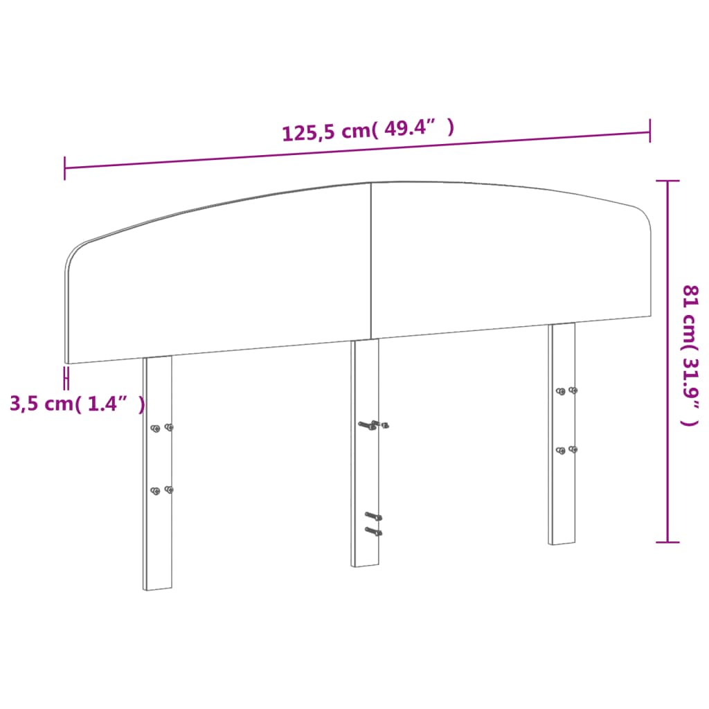 Hoofdbord 120 cm massief grenenhout wasbruin is nu te koop bij PeponiXL, paradijselijk wonen!