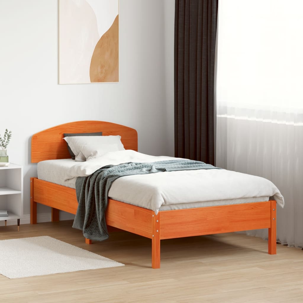 Hoofdbord 75 cm massief grenenhout wasbruin is nu te koop bij PeponiXL, paradijselijk wonen!