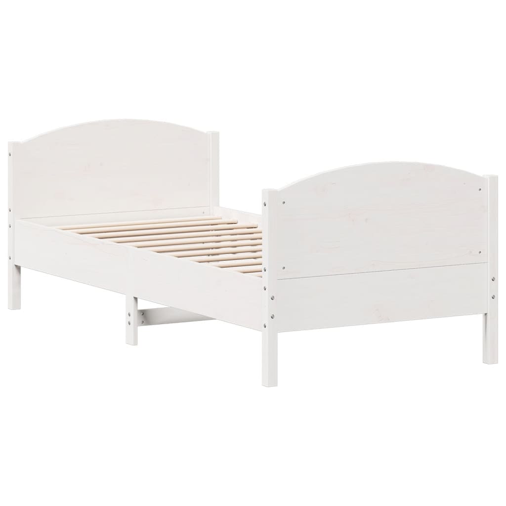 Bedframe zonder matras massief grenenhout wit 140x200 cm is nu te koop bij PeponiXL, paradijselijk wonen!
