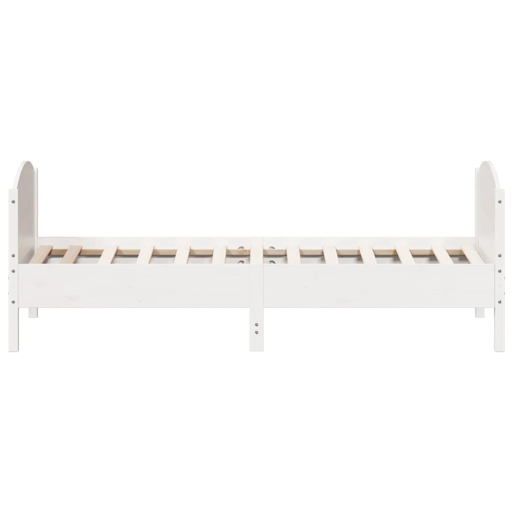 Bedframe zonder matras massief grenenhout wit 140x200 cm is nu te koop bij PeponiXL, paradijselijk wonen!