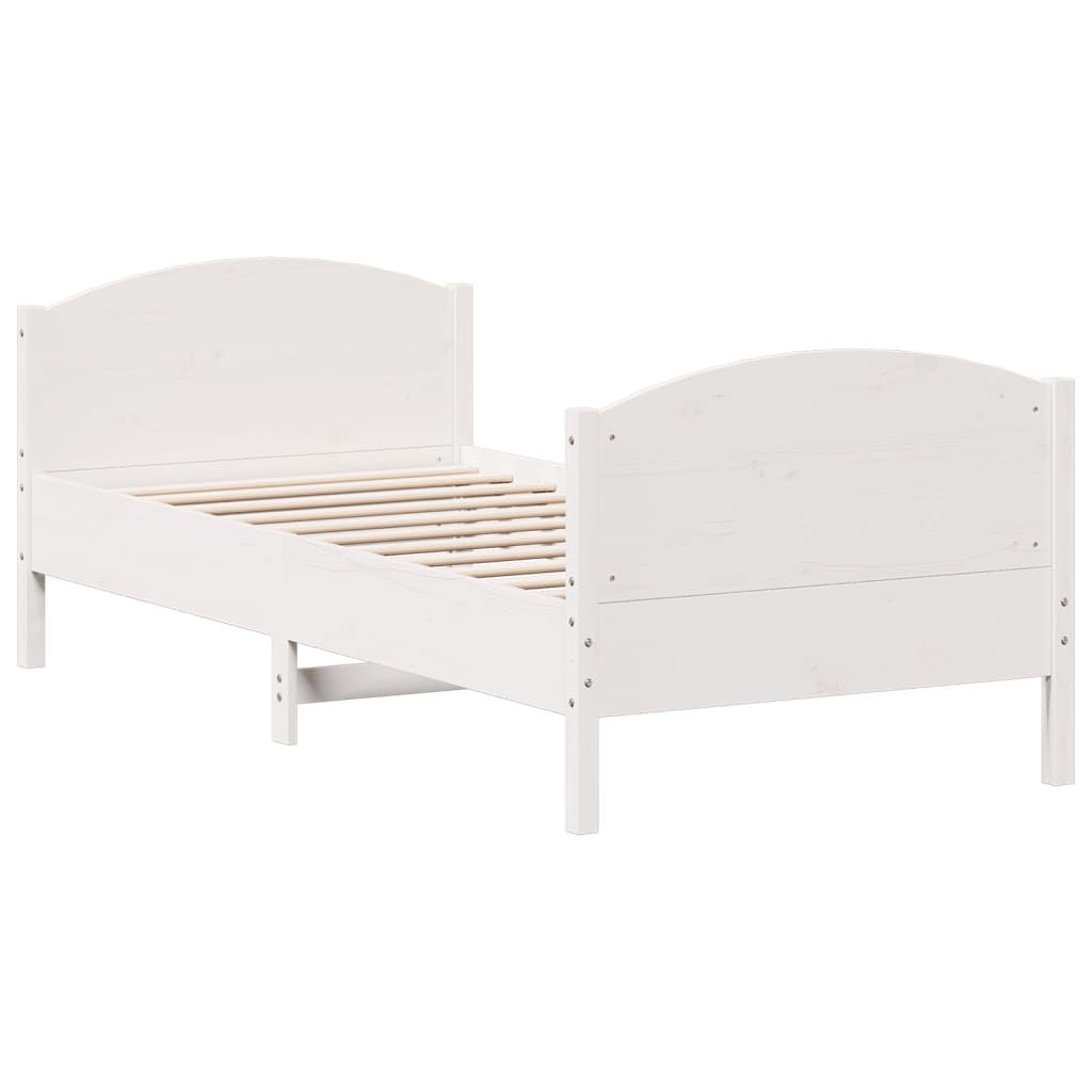 Bedframe zonder matras massief grenenhout wit 140x200 cm is nu te koop bij PeponiXL, paradijselijk wonen!