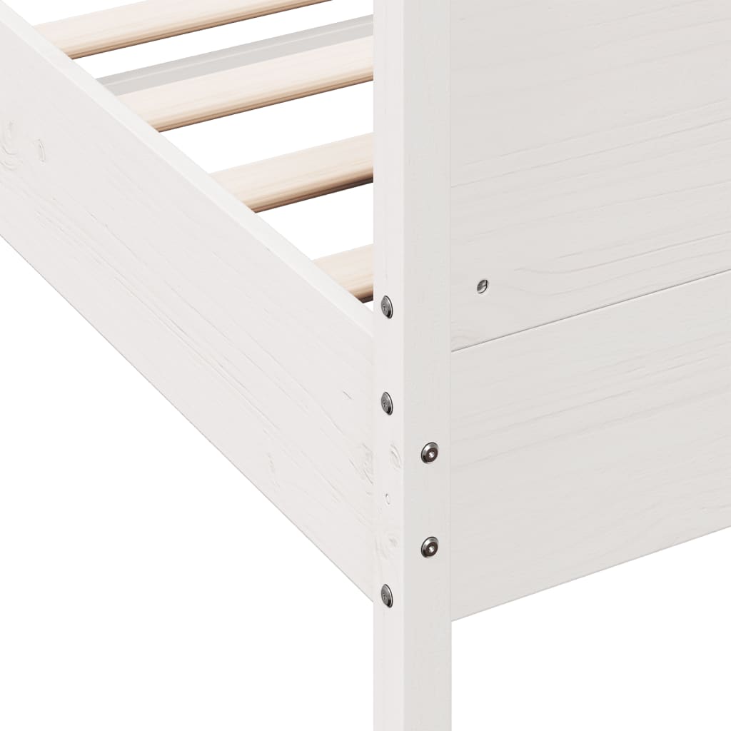 Bedframe zonder matras massief grenenhout wit 140x200 cm is nu te koop bij PeponiXL, paradijselijk wonen!