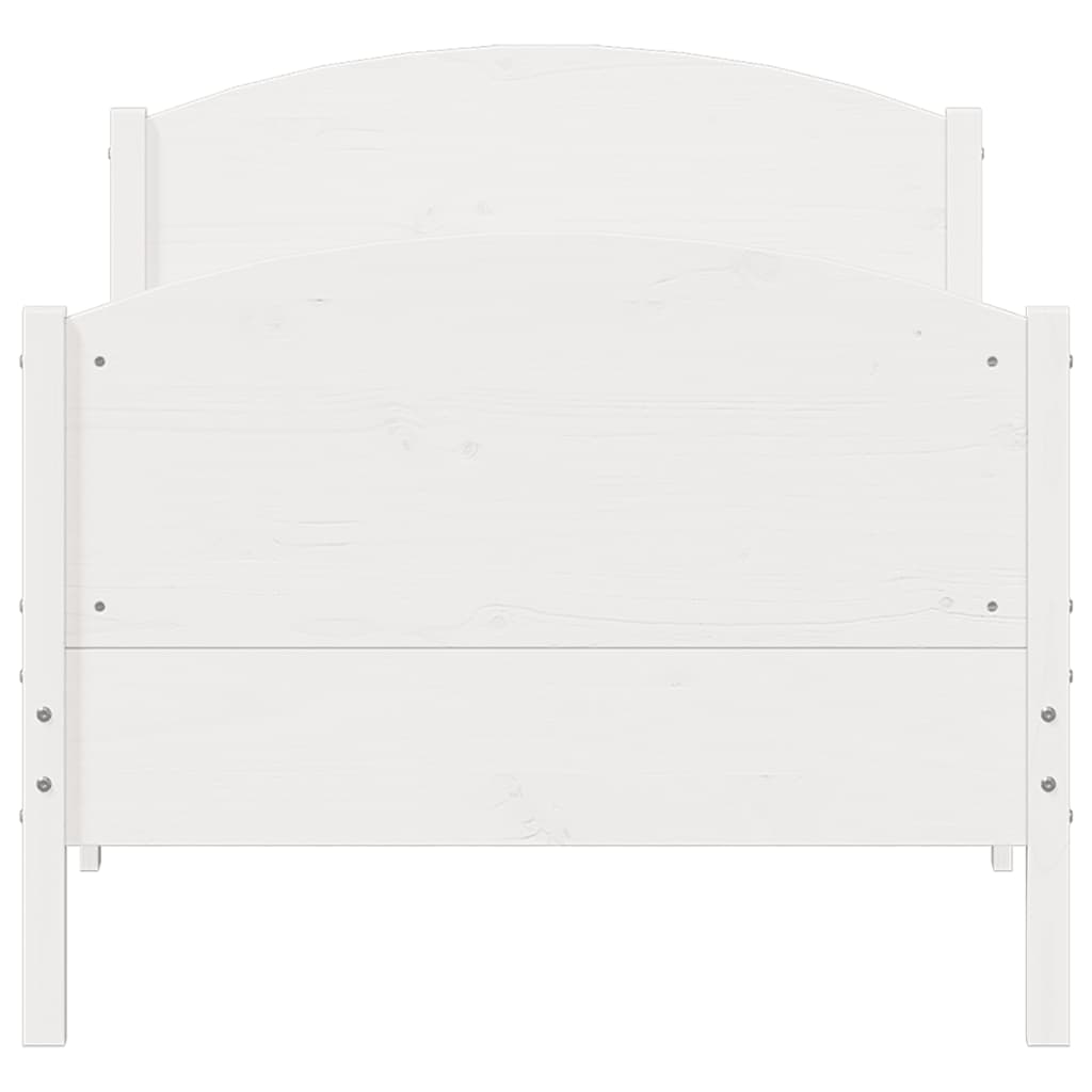 Bedframe zonder matras massief grenenhout wit 90x200 cm is nu te koop bij PeponiXL, paradijselijk wonen!