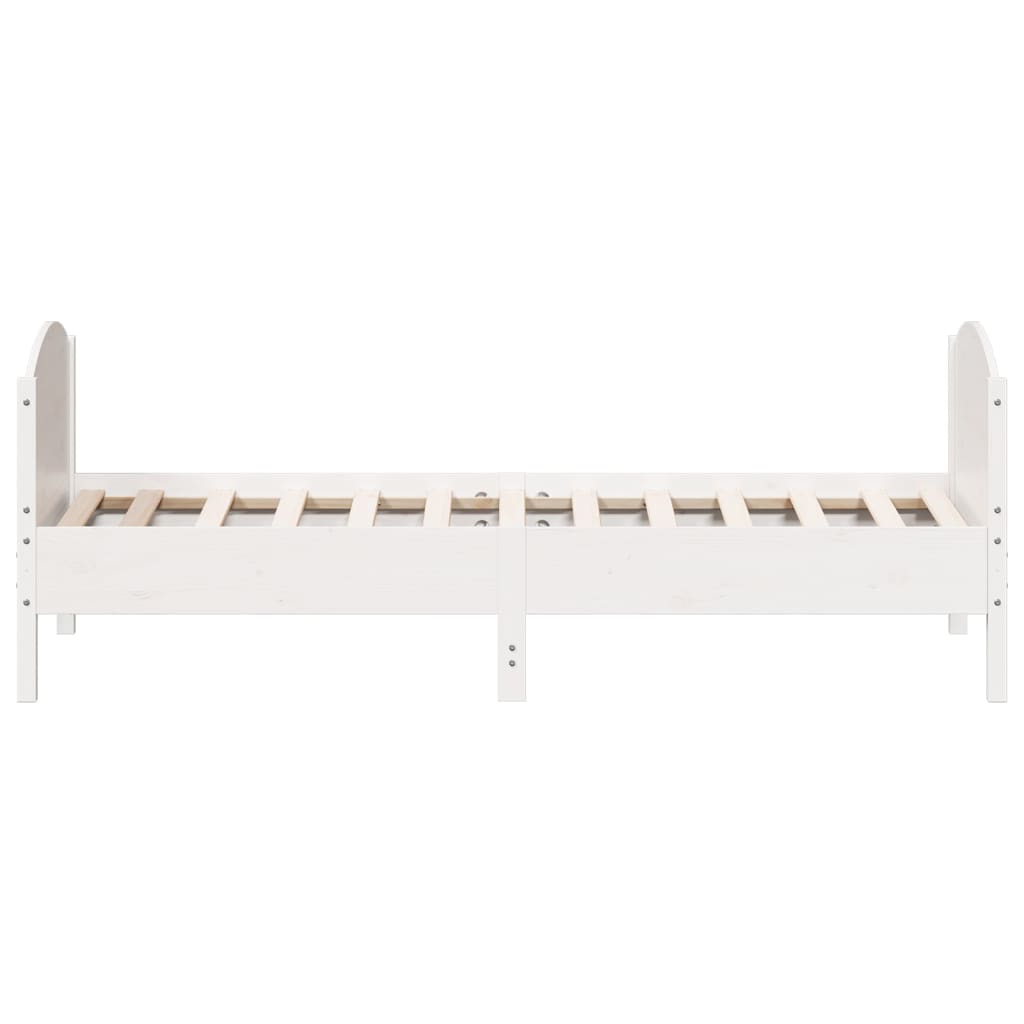 Bedframe zonder matras massief grenenhout wit 90x200 cm is nu te koop bij PeponiXL, paradijselijk wonen!