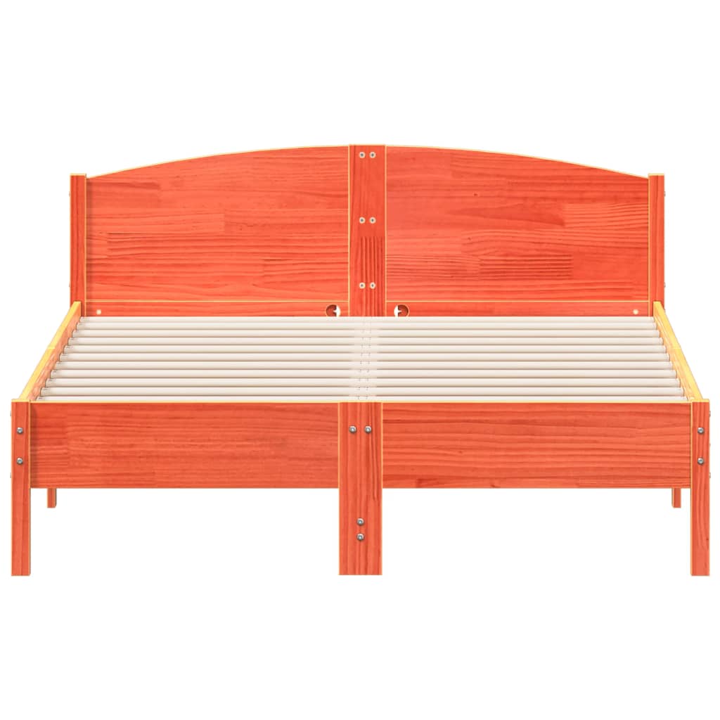 Bedframe zonder matras massief grenenhout wasbruin 120x200 cm is nu te koop bij PeponiXL, paradijselijk wonen!