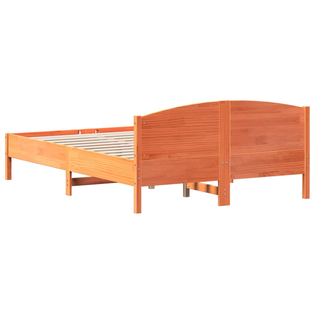 Bedframe zonder matras massief grenenhout wasbruin 120x200 cm is nu te koop bij PeponiXL, paradijselijk wonen!