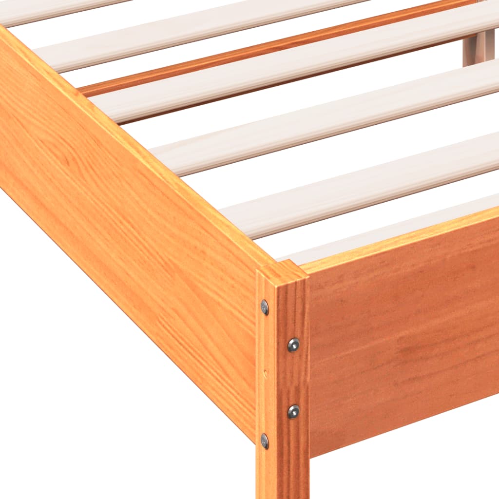 Bed met matras massief grenenhout wasbruin 140x190 cm is nu te koop bij PeponiXL, paradijselijk wonen!