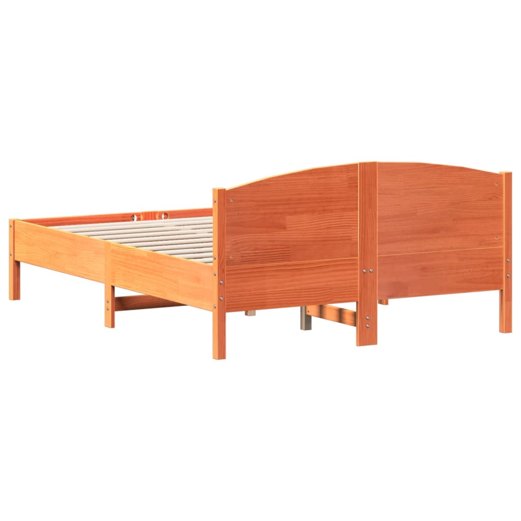 Bedframe zonder matras massief grenenhout wasbruin 120x190 cm is nu te koop bij PeponiXL, paradijselijk wonen!