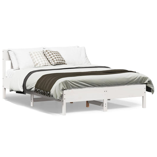 Bedframe zonder matras massief grenenhout wit 140x200 cm is nu te koop bij PeponiXL, paradijselijk wonen!
