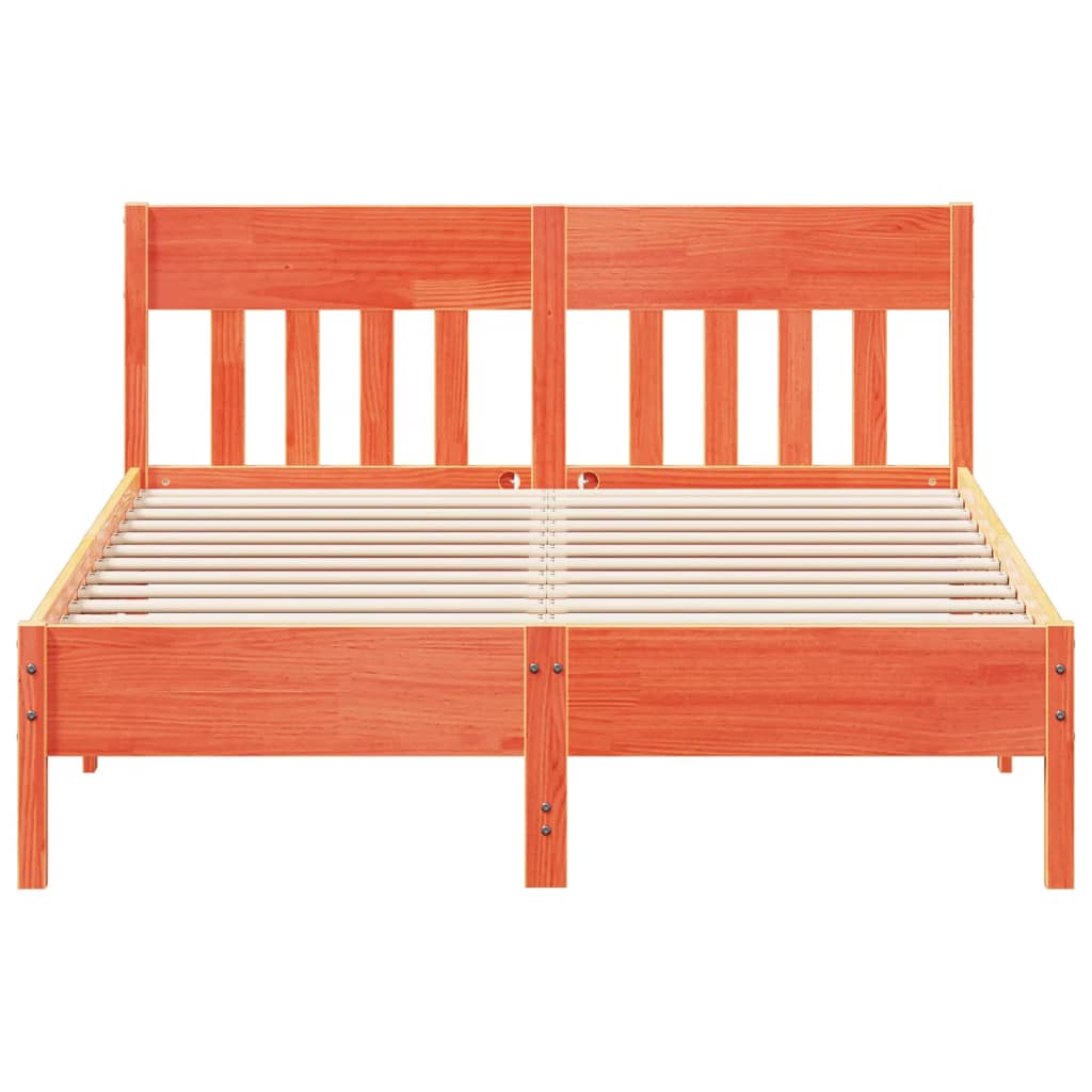 Bedframe zonder matras massief grenenhout wasbruin 120x200 cm is nu te koop bij PeponiXL, paradijselijk wonen!