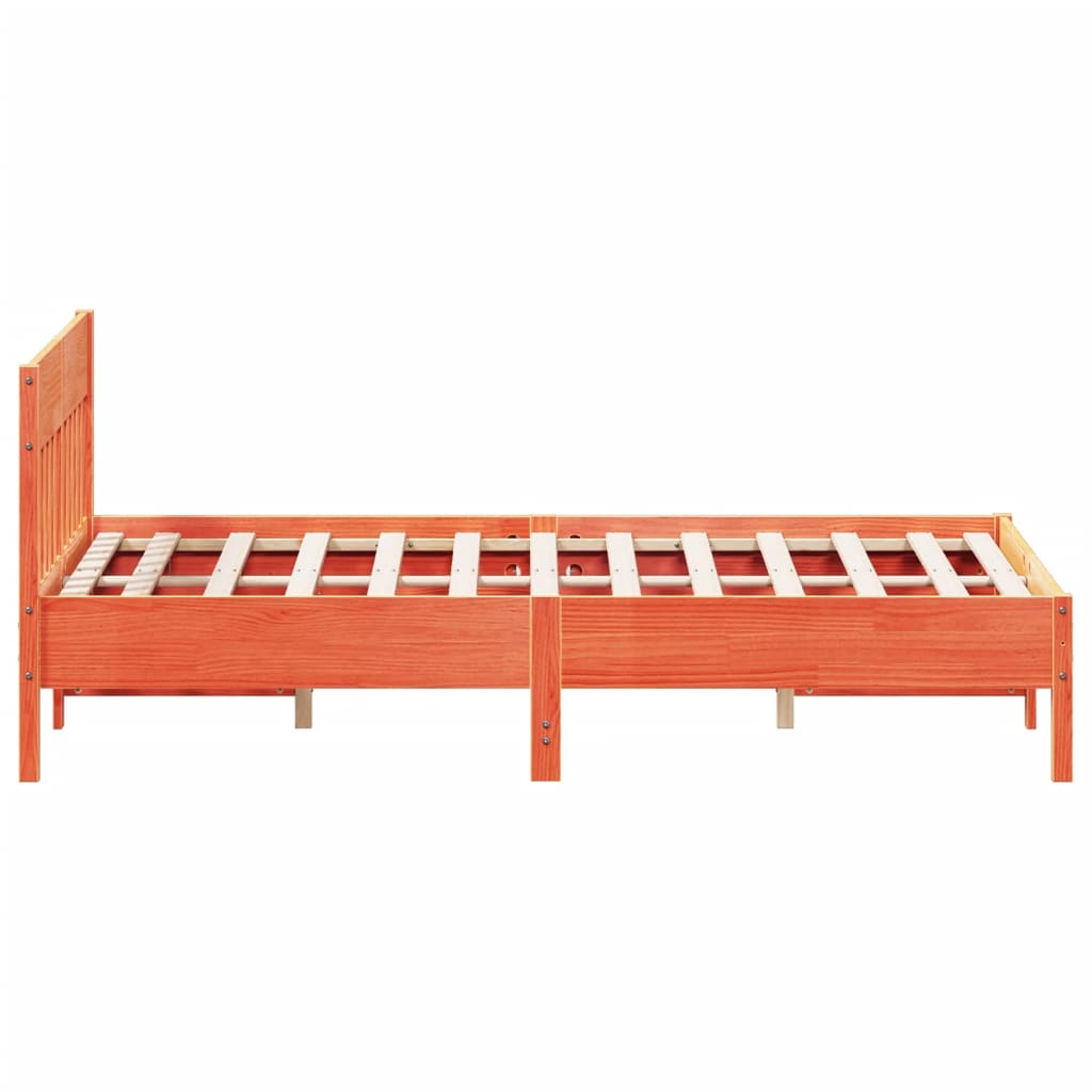 Bedframe zonder matras massief grenenhout wasbruin 120x200 cm is nu te koop bij PeponiXL, paradijselijk wonen!