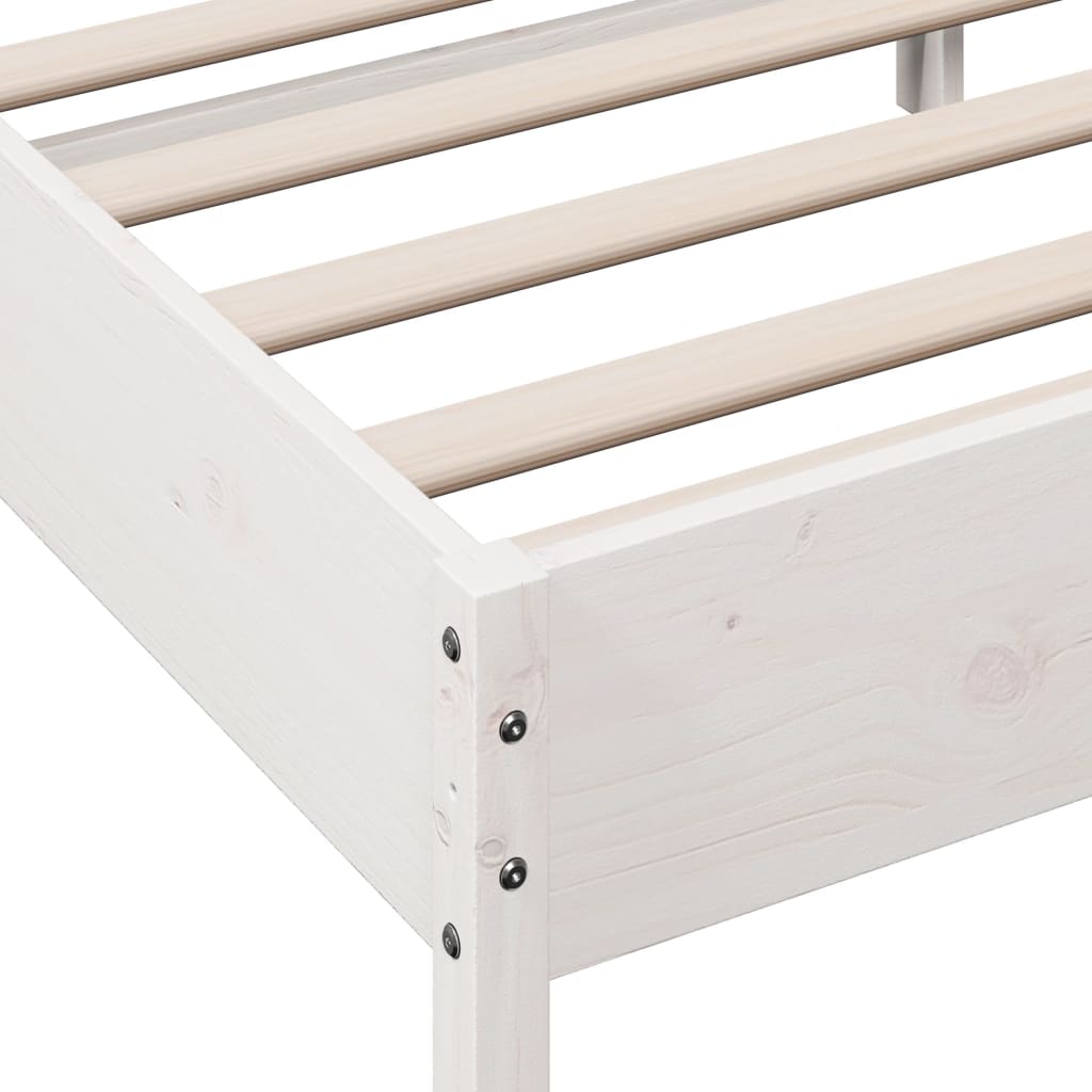 Bedframe zonder matras massief grenenhout wit 140x200 cm is nu te koop bij PeponiXL, paradijselijk wonen!