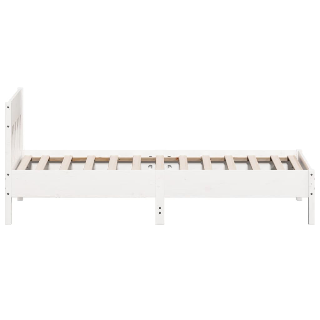 Bedframe zonder matras massief grenenhout wit 90x200 cm is nu te koop bij PeponiXL, paradijselijk wonen!