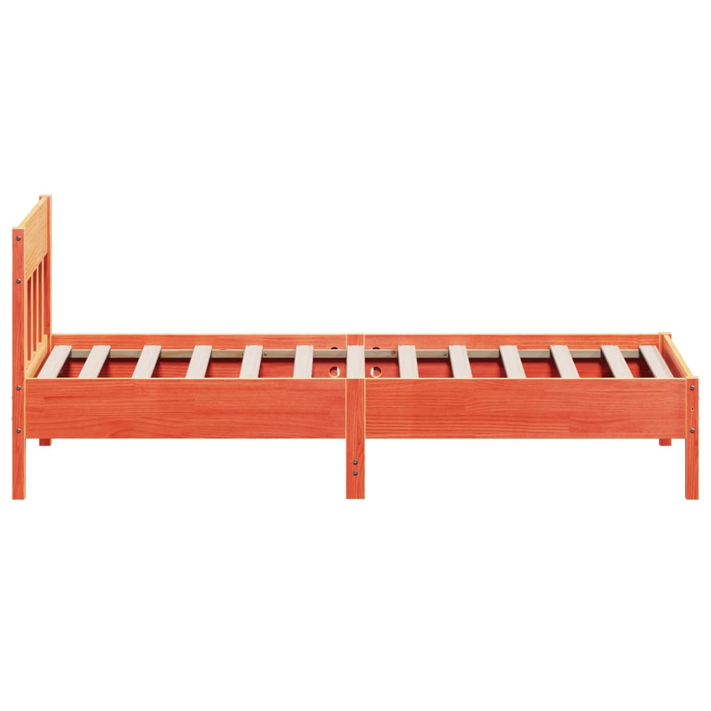 Bedframe zonder matras massief grenenhout wasbruin 90x200 cm is nu te koop bij PeponiXL, paradijselijk wonen!