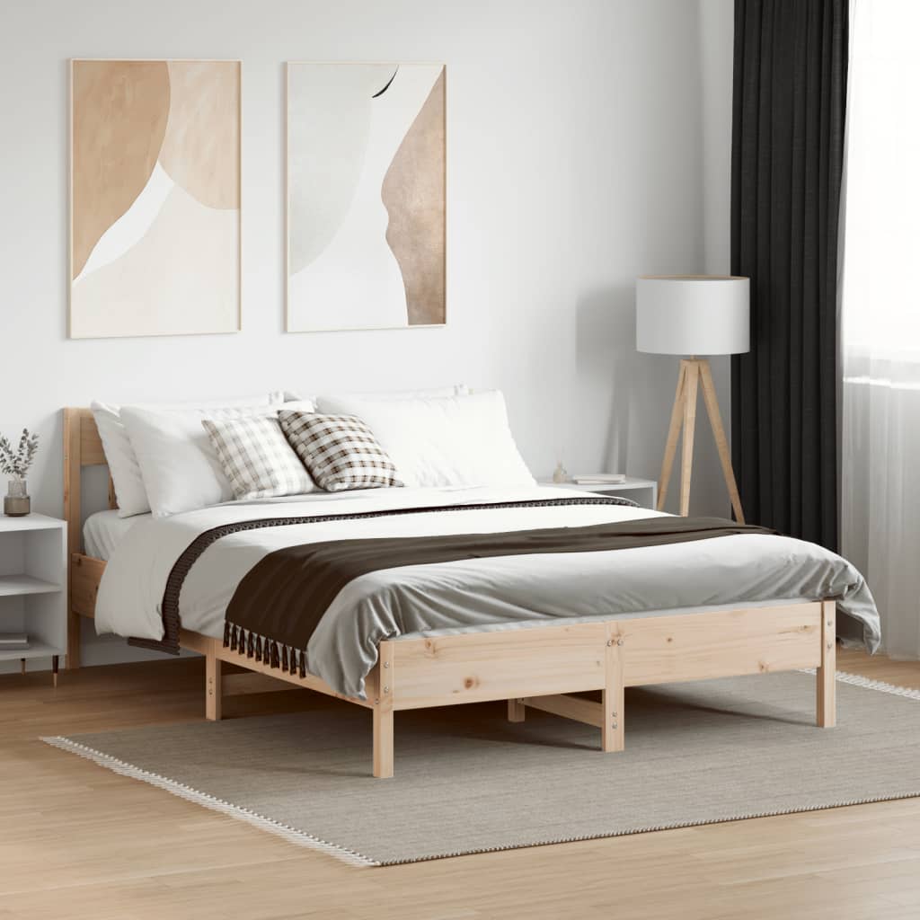 Bedframe zonder matras massief grenenhout 140x190 cm is nu te koop bij PeponiXL, paradijselijk wonen!