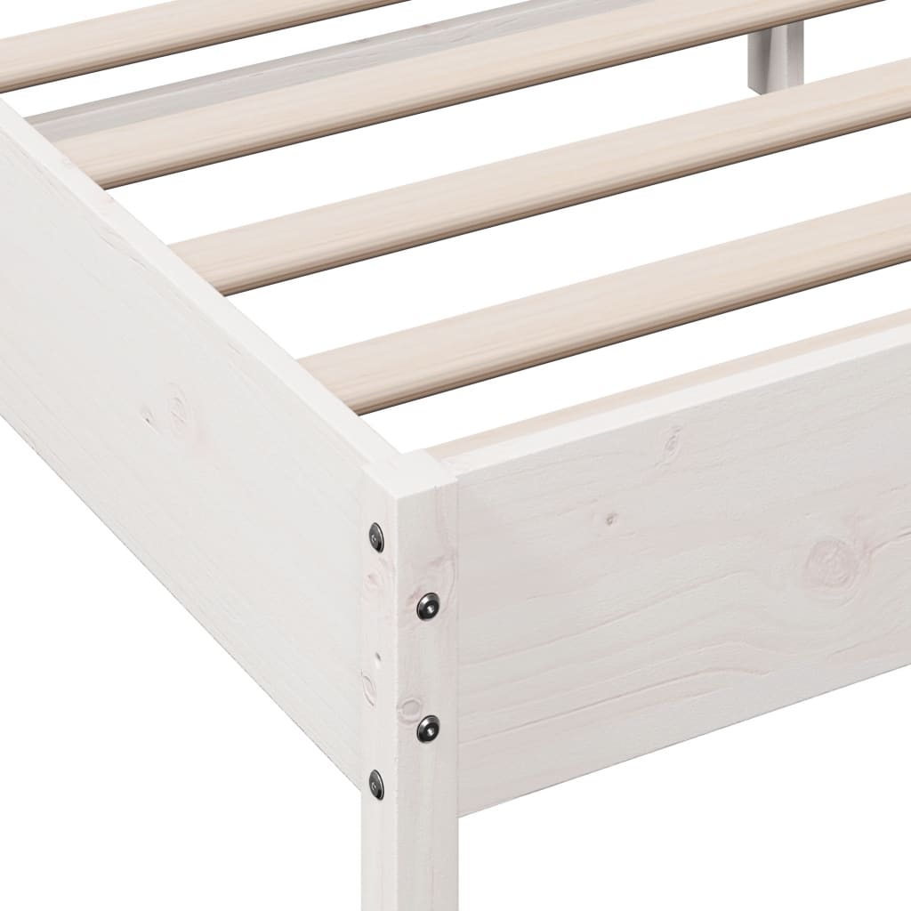 Bedframe zonder matras massief grenenhout wit 140x190 cm is nu te koop bij PeponiXL, paradijselijk wonen!