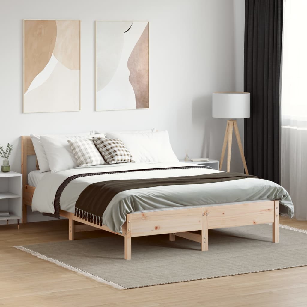 Bedframe zonder matras massief grenenhout 120x190 cm is nu te koop bij PeponiXL, paradijselijk wonen!