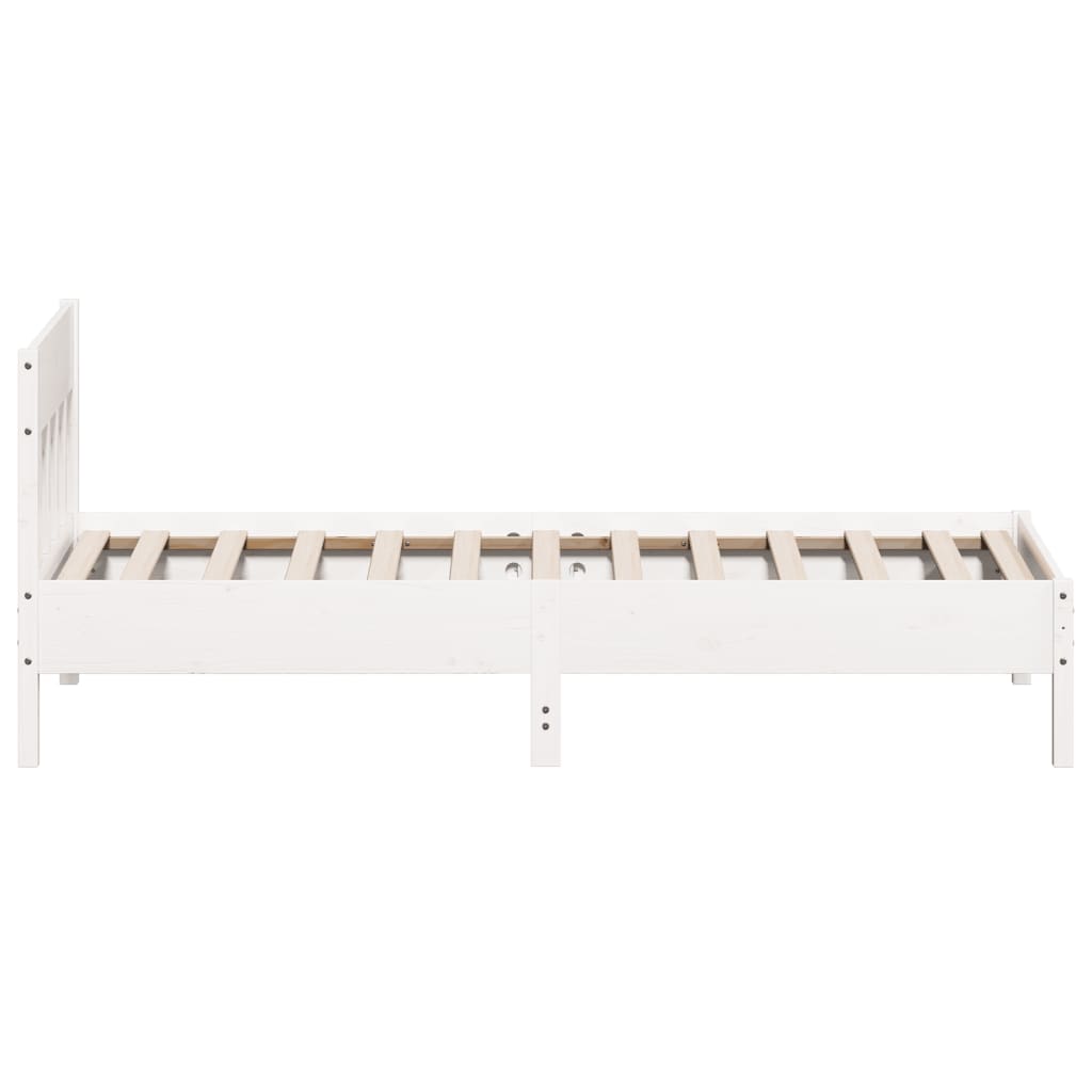 Bedframe zonder matras massief grenenhout wit 90x190 cm is nu te koop bij PeponiXL, paradijselijk wonen!