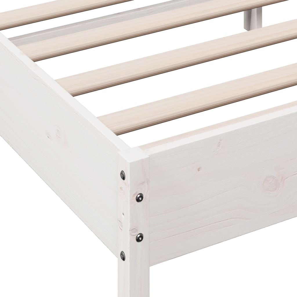 Bedframe zonder matras massief grenenhout wit 75x190 cm is nu te koop bij PeponiXL, paradijselijk wonen!