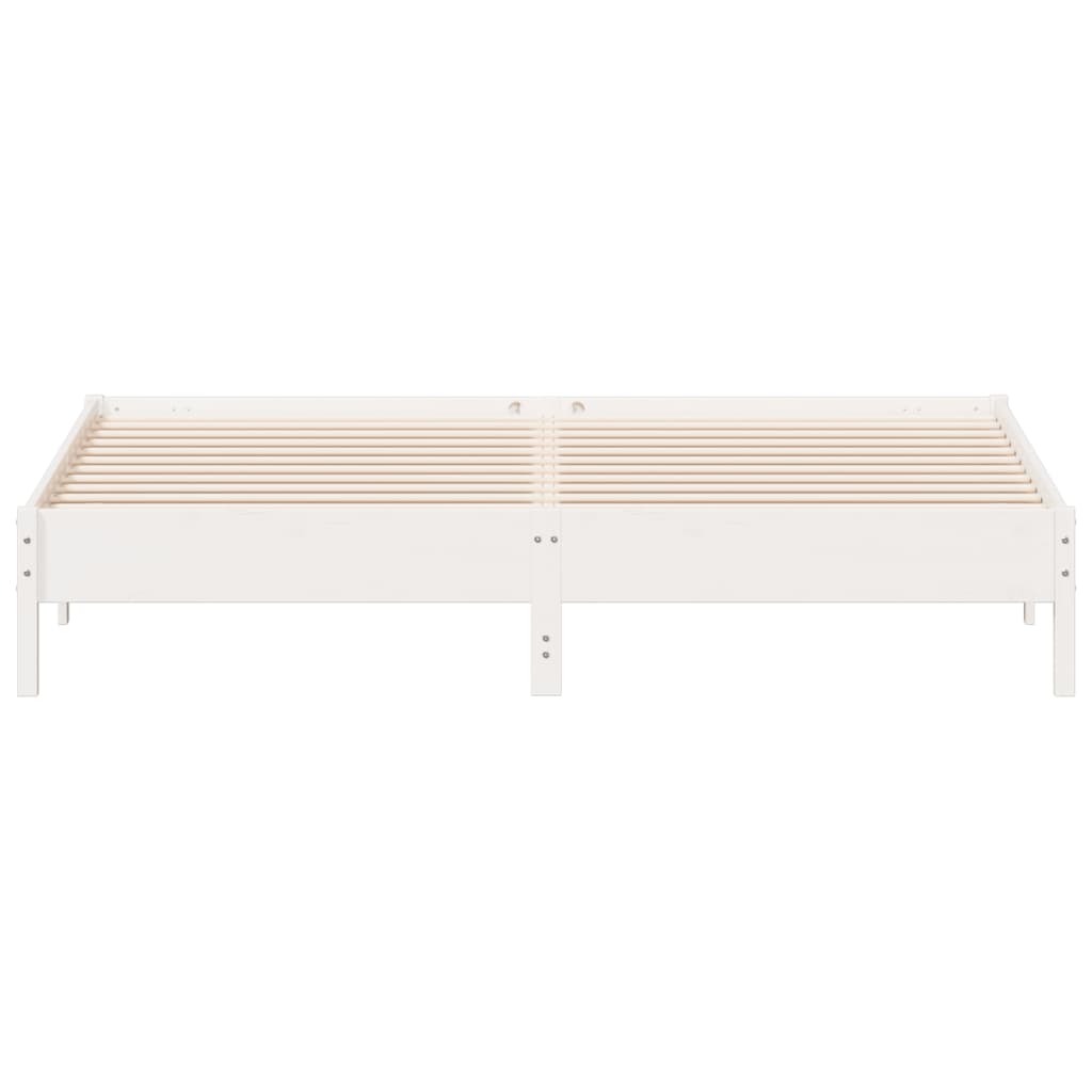 Bedframe zonder matras massief grenenhout wit 200x200 cm is nu te koop bij PeponiXL, paradijselijk wonen!