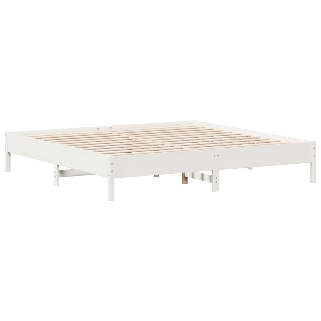 Bedframe zonder matras massief grenenhout wit 180x200 cm is nu te koop bij PeponiXL, paradijselijk wonen!