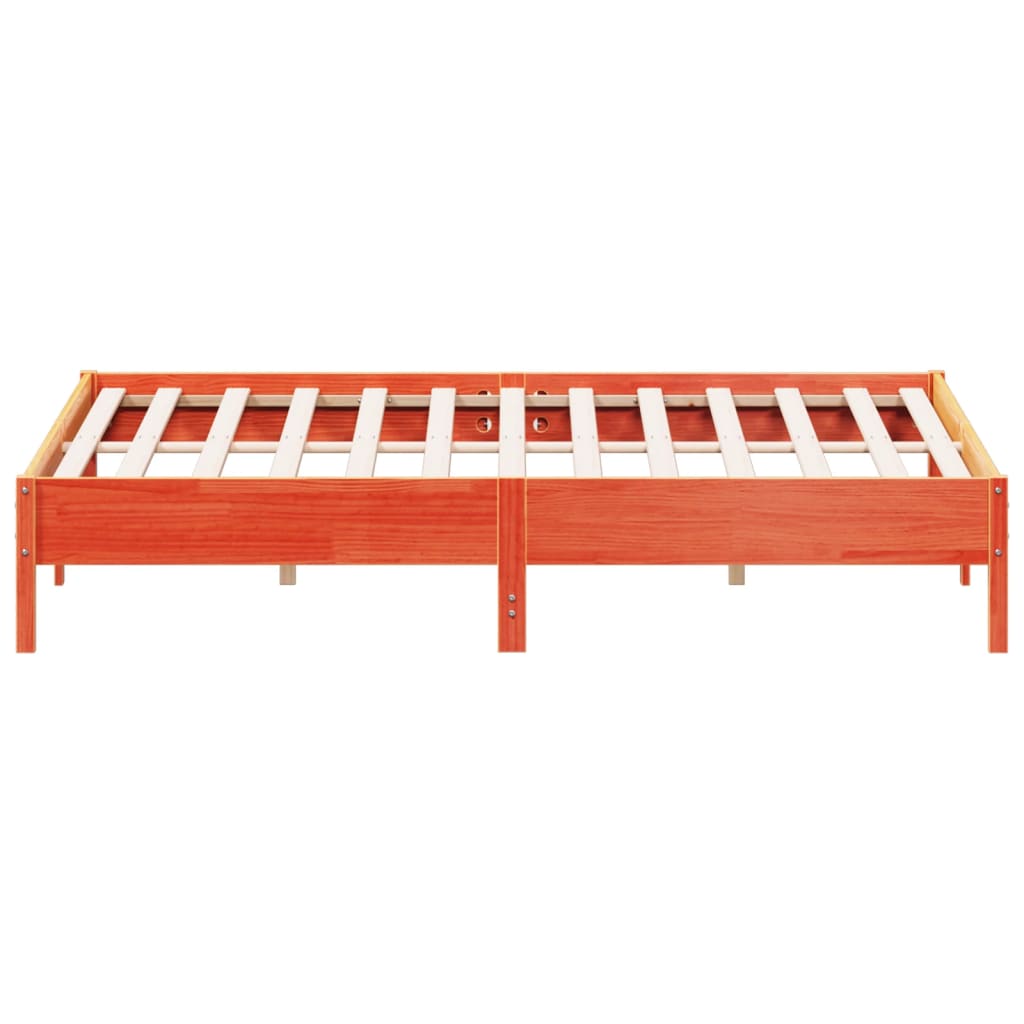 Bedframe zonder matras massief grenenhout wasbruin 180x200 cm is nu te koop bij PeponiXL, paradijselijk wonen!